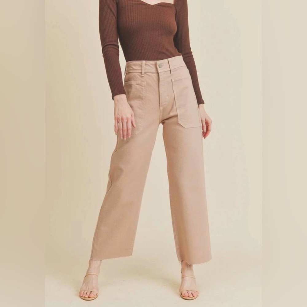 LIKE NEW JUST BLACK DENIM the nautical wide leg jeans in clay Size 29 Pale Pink